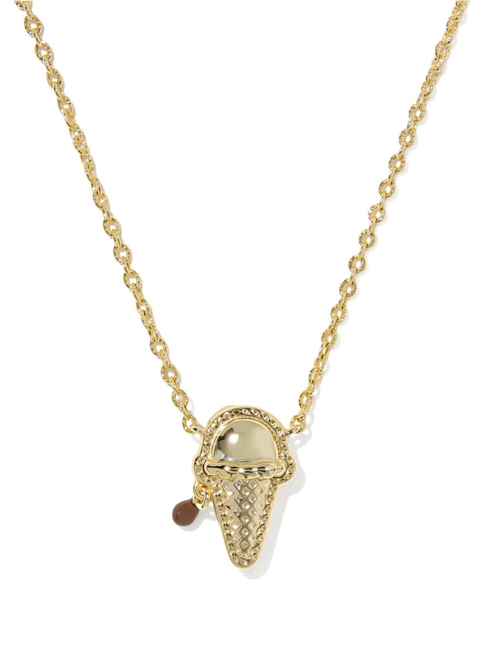 Ice Cream Gold Short Pendant Necklace - Picture 5 of 6